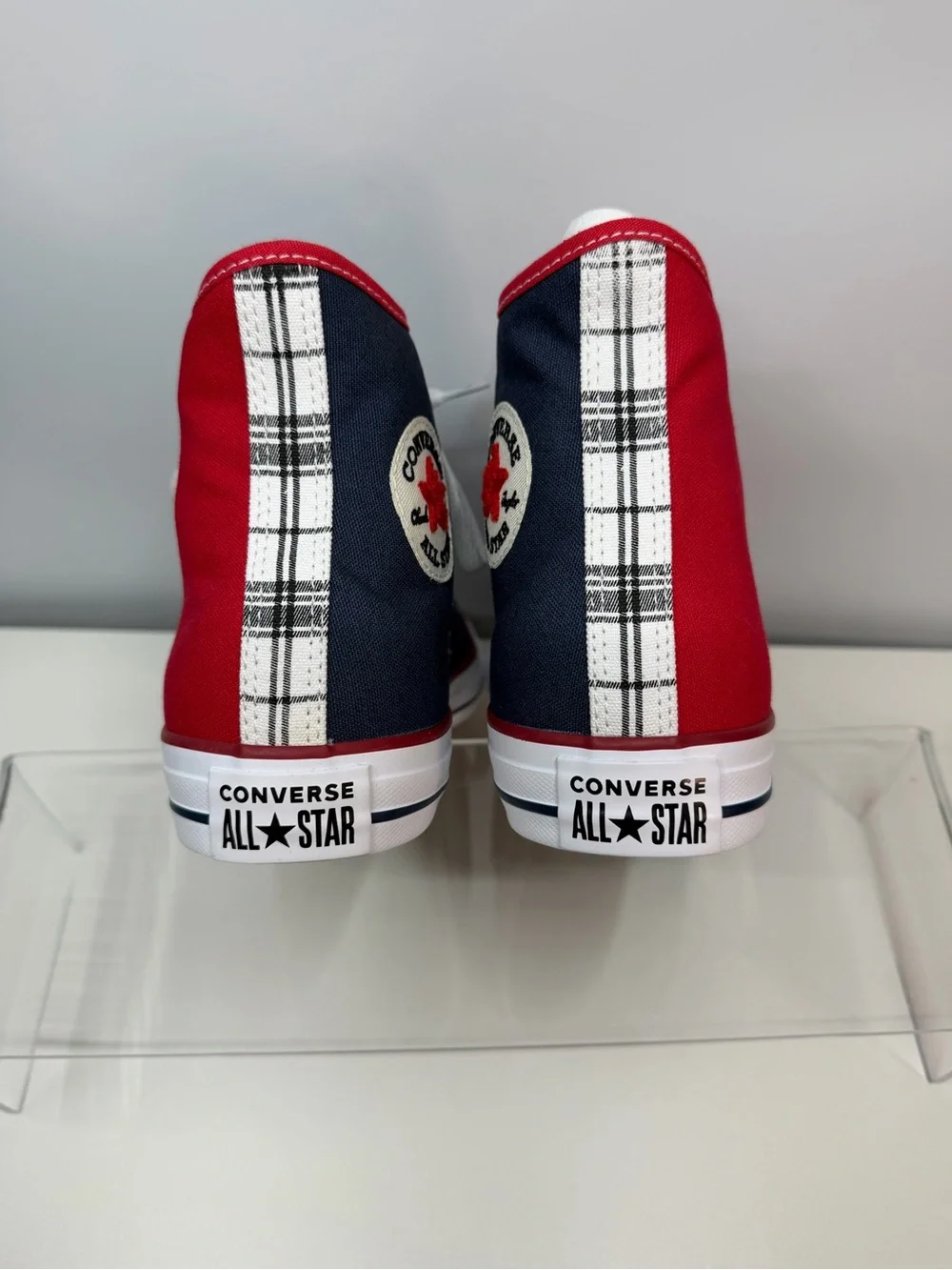 Custom Converse Chuck Taylor All Star High Tops Red Navy Men’s 9 Women’s